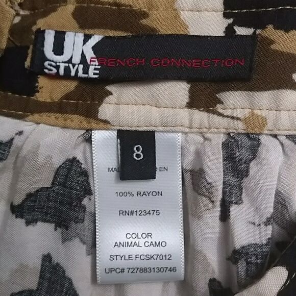 French Connection Camo Skirt w/Pockets - 8‎ - Picture 8 of 8
